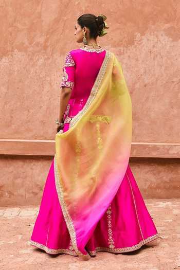 Vinita Bhansali Gulara Rajputi Embroidered Kurta Lehenga Set 