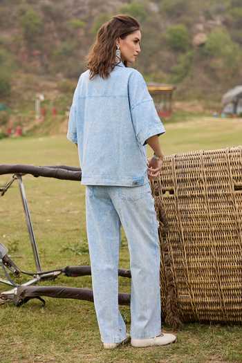 Kay Kay Marisa Tie-up Denim Top & Pant Set 