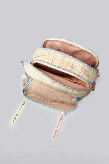CHOOSE KIND Multi Color Chinchilla New York Backpack Online at Aza Fashions CHOOSE KIND_Multi Color Chinchilla New York Backpack _Online_at_Aza_Fashions