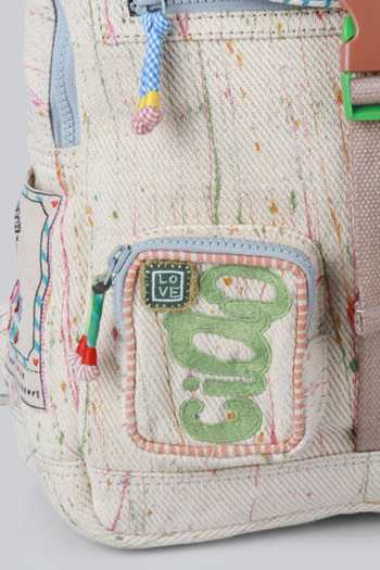 Shop CHOOSE KIND Multi Color Chinchilla New York Backpack Online at Aza Fashions Shop_CHOOSE KIND_Multi Color Chinchilla New York Backpack _Online_at_Aza_Fashions
