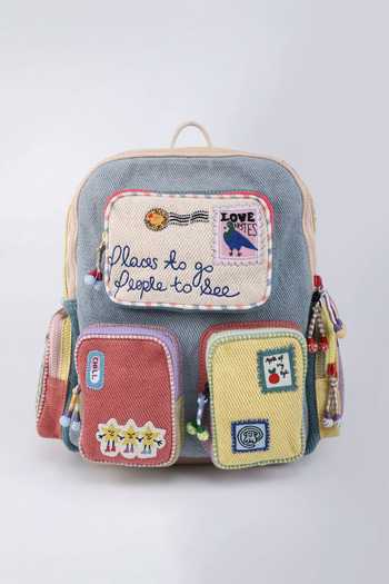 Buy CHOOSE KIND Multi Color Chinchilla Pastel Postcards Backpack Online at Aza Fashions Buy_CHOOSE KIND_Multi Color Chinchilla Pastel Postcards Backpack _Online_at_Aza_Fashions