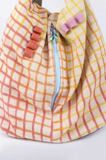 Shop CHOOSE KIND Multi Color Quaggle Suncheck Backpack Online at Aza Fashions Shop_CHOOSE KIND_Multi Color Quaggle Suncheck Backpack _Online_at_Aza_Fashions