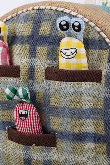 CHOOSE KIND Multi Color Gruce Crabbles Backpack Online at Aza Fashions CHOOSE KIND_Multi Color Gruce Crabbles Backpack _Online_at_Aza_Fashions