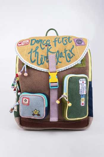 Shop CHOOSE KIND Multi Color Chinchilla Pausepop Backpack Online at Aza Fashions Shop_CHOOSE KIND_Multi Color Chinchilla Pausepop Backpack _Online_at_Aza_Fashions