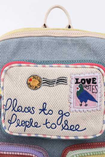 Shop_CHOOSE KIND_Multi Color Chinchilla Pastel Postcards Backpack _Online_at_Aza_Fashions