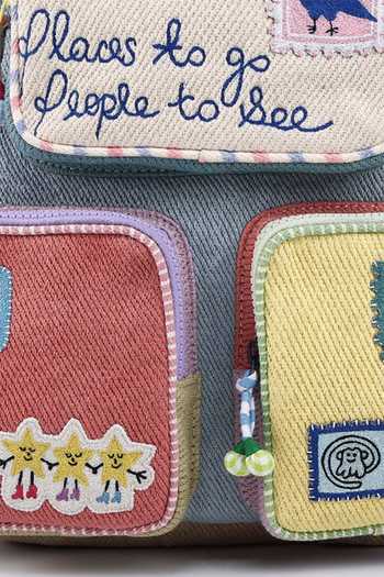 CHOOSE KIND_Multi Color Chinchilla Pastel Postcards Backpack _at_Aza_Fashions