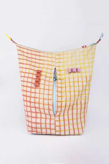 CHOOSE KIND Multi Color Quaggle Suncheck Backpack Online at Aza Fashions CHOOSE KIND_Multi Color Quaggle Suncheck Backpack _Online_at_Aza_Fashions