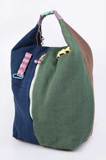 CHOOSE KIND Multi Color Quaggle Patch On Backpack at Aza Fashions CHOOSE KIND_Multi Color Quaggle Patch On Backpack _at_Aza_Fashions