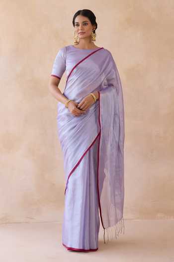 Amaara Tissue Handloom Saree With Running Blouse 