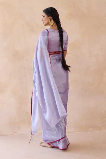 Amaara Tissue Handloom Saree With Running Blouse 