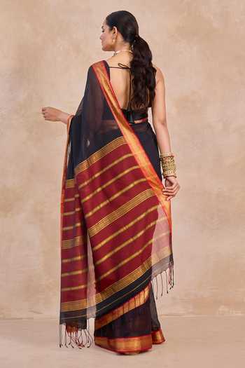 Amaara Pure Cotton Handloom Saree With Running Blouse 