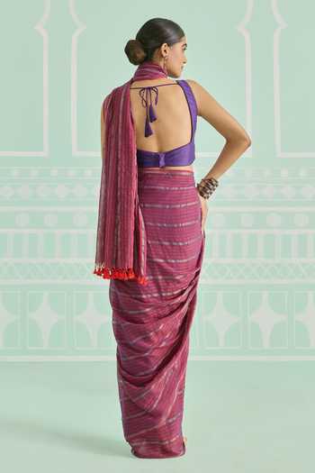 Amaara Pure Cotton Handloom Saree With Running Blouse 