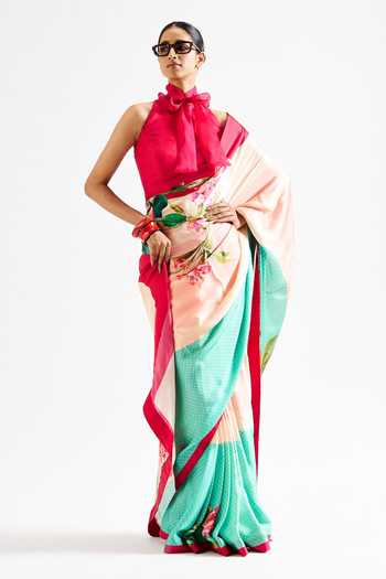 Issa Studio By Chetana & Swathi Larisa Floral Print Saree With Blouse