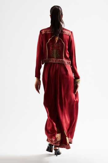 Issa Studio By Chetana & Swathi Suki Printed Crop Shirt & Pant Co-ord Set 