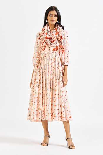 Issa Studio By Chetana & Swathi Cherrie Printed Dress with Dupatta