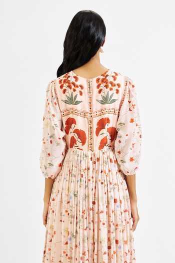 Buy Issa Studio By Chetana & Swathi Multi Color Cotton, Muslin Cherrie Printed Dress With Dupatta Online at Aza Fashions Buy_Issa Studio By Chetana & Swathi_Multi Color Cotton, Muslin Cherrie Printed Dress With Dupatta _Online_at_Aza_Fashions