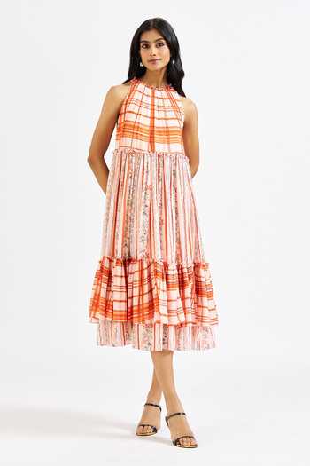 Issa Studio By Chetana & Swathi Ella Printed Flared Dress 