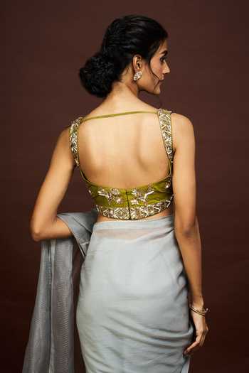 Issa Studio By Chetana & Swathi Adila Saree With Embroidered Blouse 