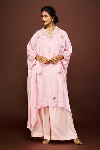 Issa Studio By Chetana & Swathi Nirva Embroidered Kaftan & Dhoti Skirt Set 
