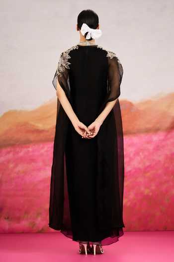 Issa Studio By Chetana & Swathi Ayla Draped Dress With Cape 