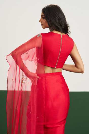 Issa Studio By Chetana & Swathi Isabel Pre-Draped Skirt Saree With Blouse 
