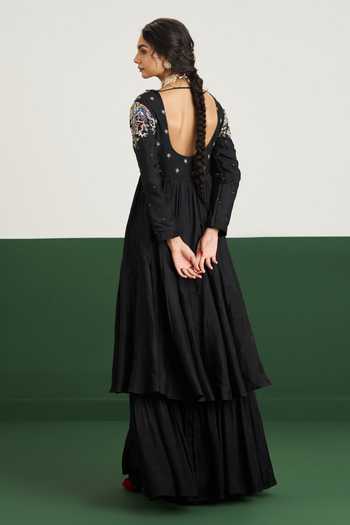 Issa Studio By Chetana & Swathi Mahira Amethyst Embroidered Yoke Anarkali 