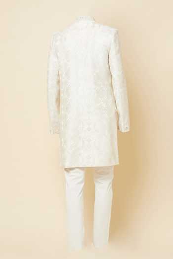 SPRING BREAK Embroidered Sherwani & Churidar Set For Kids