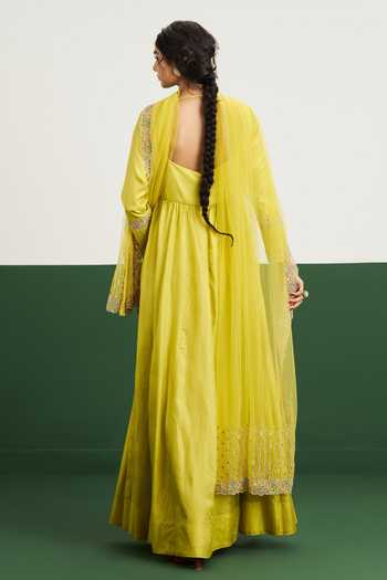 Issa Studio By Chetana & Swathi Sarah Embroidered Yoke Anarkali With Dupatta 