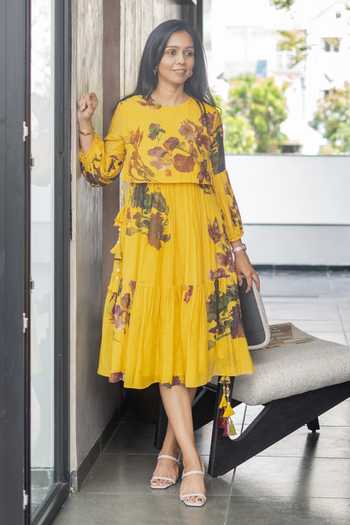 Issa Studio By Chetana & Swathi Zalea Sunshine Pleated Dress 
