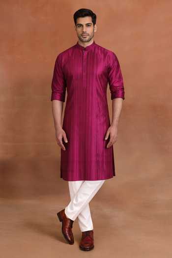 Raghavendra Rathore Jodhpur Fuchsia Luminaire Kurta 