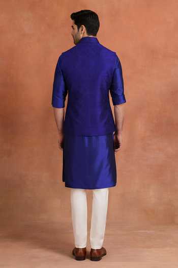 Raghavendra Rathore Jodhpur Royal Azure Nehru Jacket 