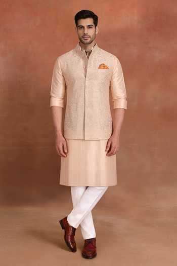 Raghavendra Rathore Jodhpur Regalia Jacquard Nehru Jacket 