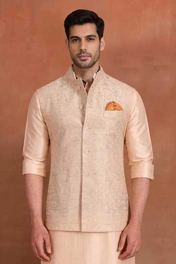Raghavendra Rathore Jodhpur Regalia Jacquard Nehru Jacket 