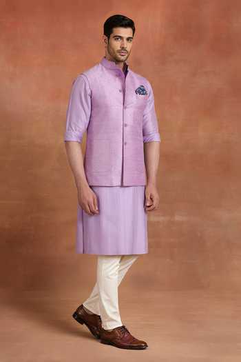 Buy Raghavendra Rathore Jodhpur Purple Silk Amethyst Geometric Pattern Nehru Jacket Online at Aza Fashions Buy_Raghavendra Rathore Jodhpur_Purple Silk Amethyst Geometric Pattern Nehru Jacket _Online_at_Aza_Fashions