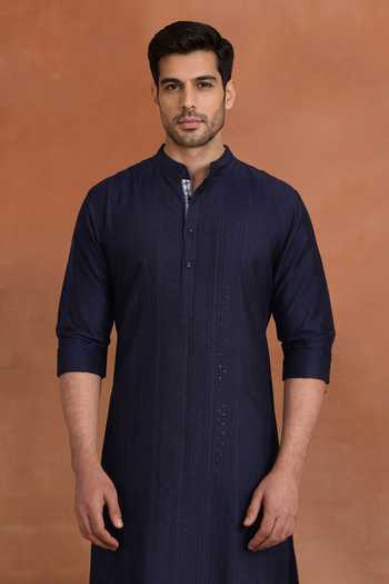 Raghavendra Rathore Jodhpur Nocturne Textured Kurta 
