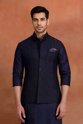 Raghavendra Rathore Jodhpur Nocturne Motif Nehru Jacket 