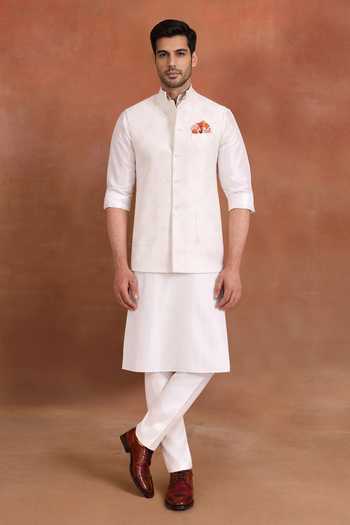 Raghavendra Rathore Jodhpur Ecru Heritage Nehru Jacket 