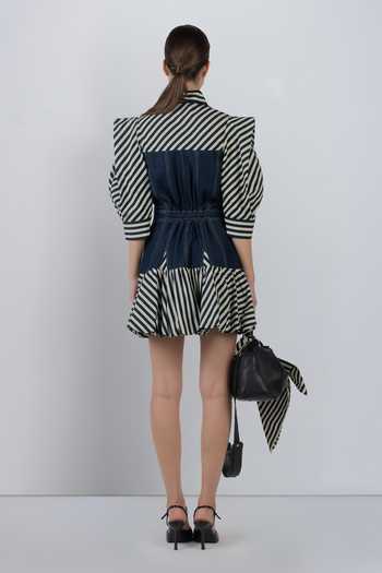 LEH STUDIOS Mer Stripe Pattern Dress 