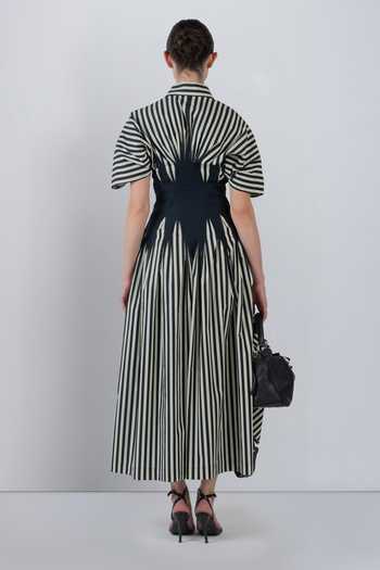 LEH STUDIOS Zora Stripe Print Dress 