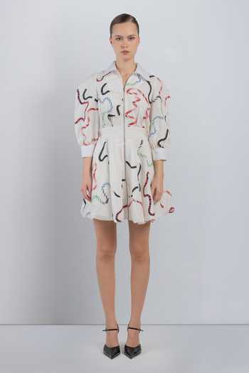 LEH STUDIOS Bandes Bubble Hem Dress 