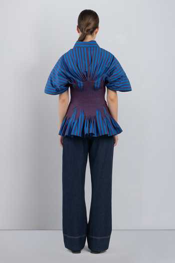 LEH STUDIOS Zora Stripe Print Top 