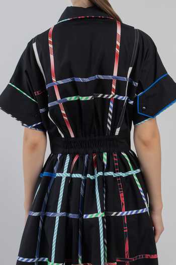 Buy_LEH STUDIOS_Black Cotton Collared Neck Kletka Dress 