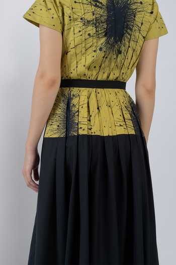 Buy_LEH STUDIOS_Black Cotton Collared Neck Tyra Printed Dress 