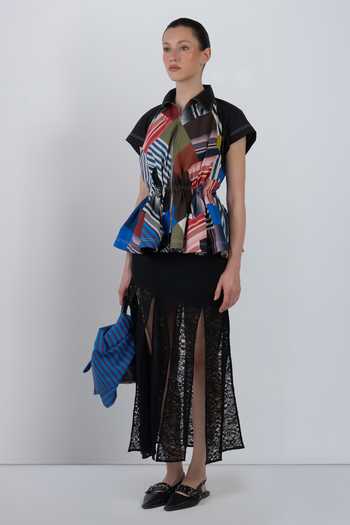 LEH STUDIOS Scalpere Paneled Skirt 