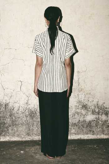 Atbw Striped Tie Up Shirt 