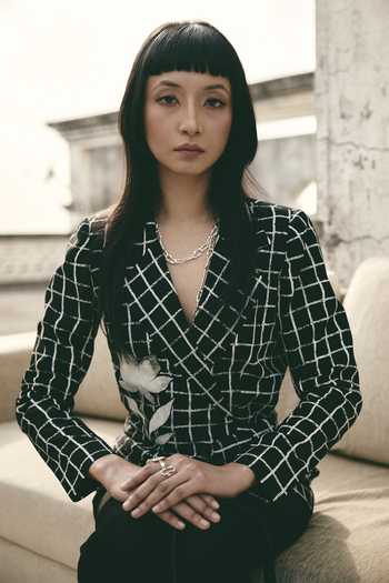 Atbw Floral & Grid Print Blazer 