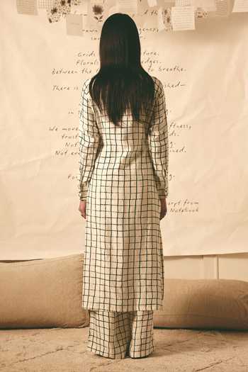 Atbw Bookmark Grid Print Kurta 