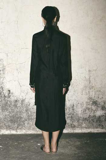 Atbw Black Canvas Shirt Dress 