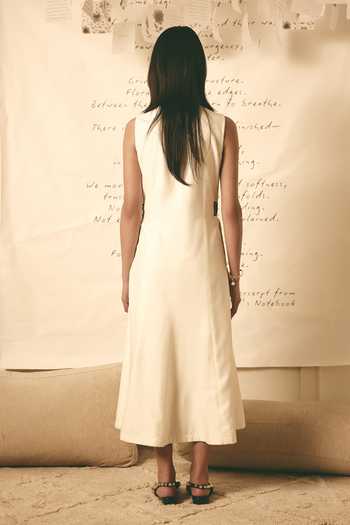 Atbw Embroidered Collar Tab Dress 