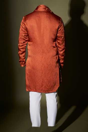 Kaaj Button X AZA Thread Embroidered Kurta Set For Kids